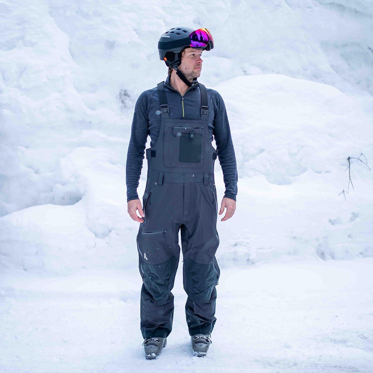 imageFlylow Mens Baker Bib Waterproof Breathable Ski ampamp Snowboard PantsBlackBlackBlack