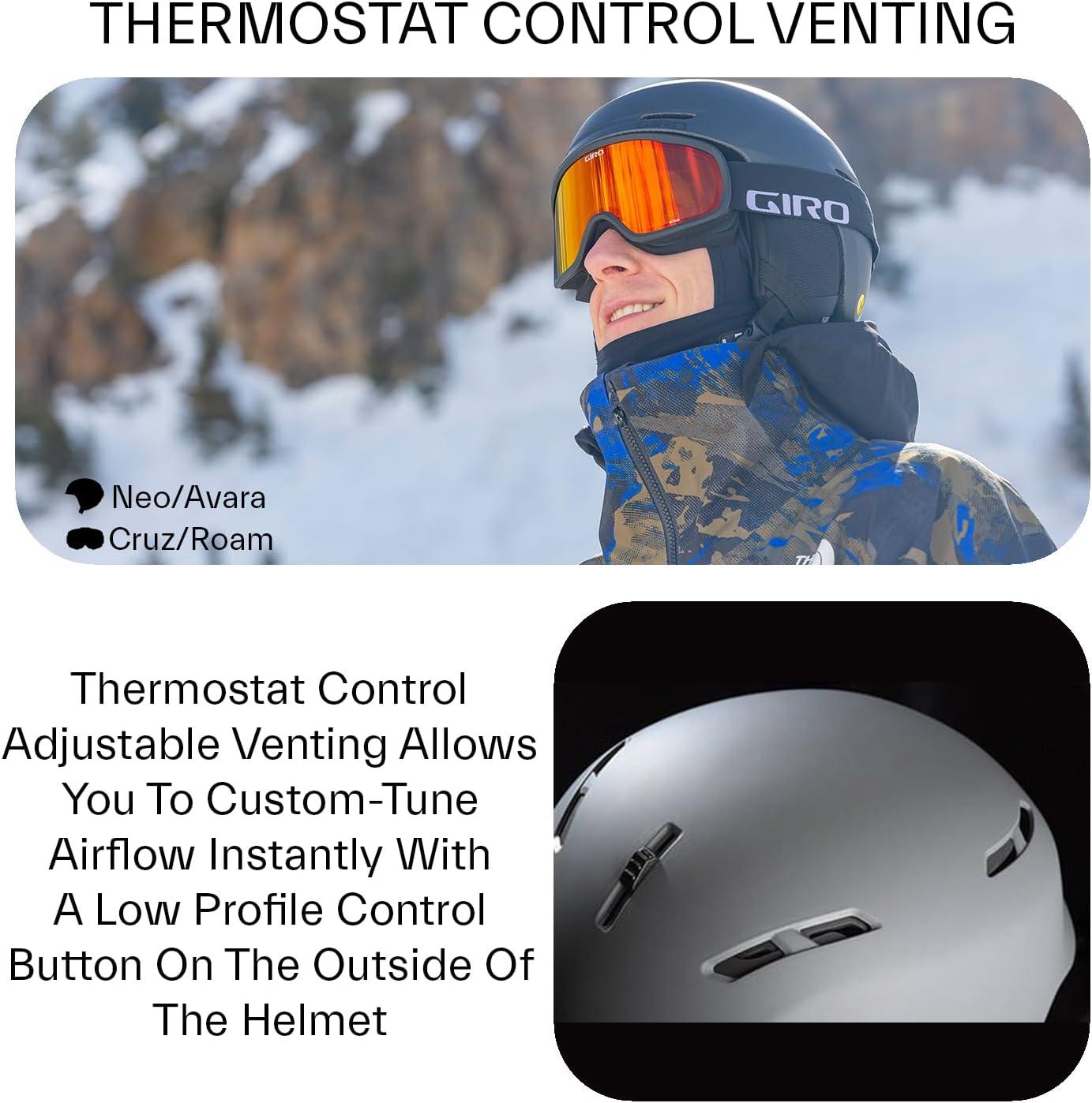 imageGiro Avera Snow Helmet 2022 WomensMatte BlackMulti