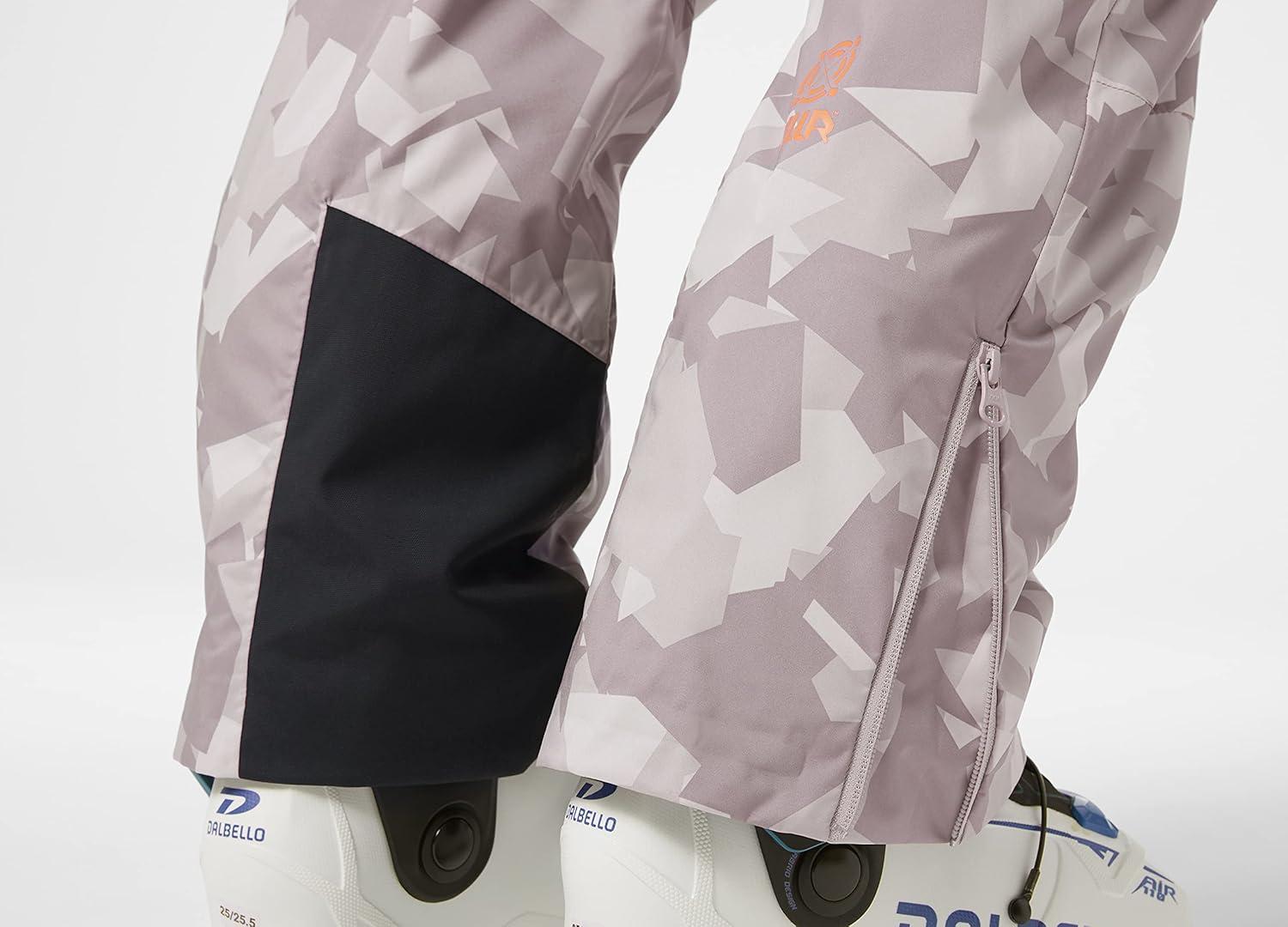 imageHellyHansen Powderqueen Bib Pant Womens Snow Pant for Skiing Waterproof Insulated Winter Gear692 Dusty Syrin Winter Camo