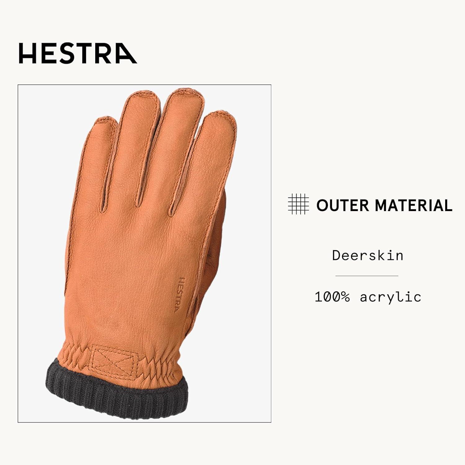imageHestra Deerskin Primaloft Rib Glove Insulated Leather Glove for Work ampamp Everyday UseCork