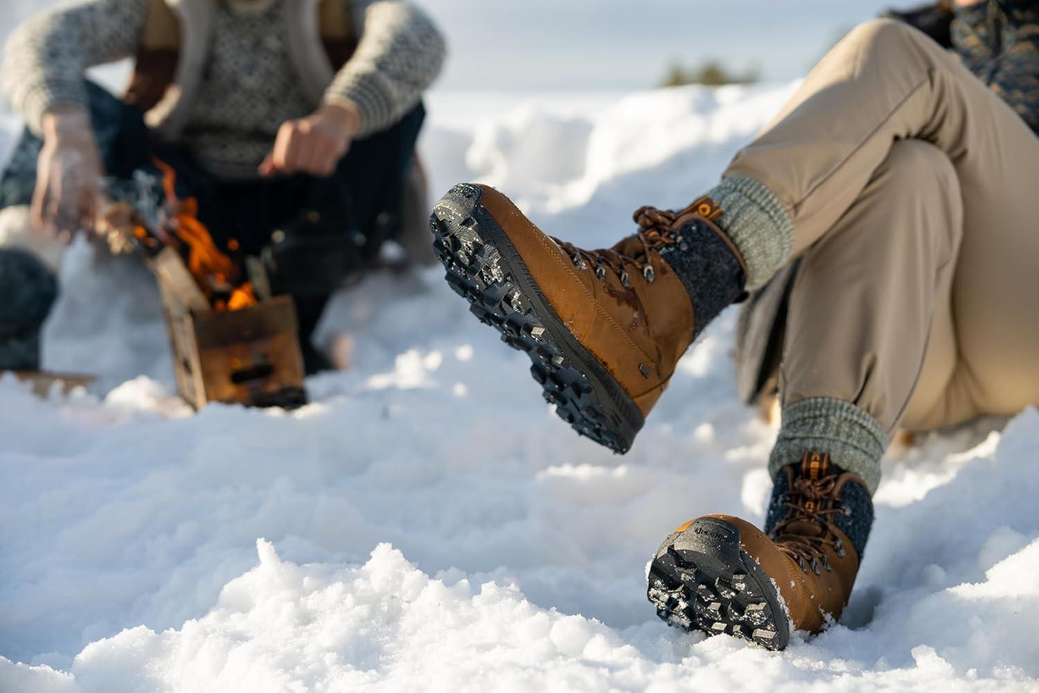 imageIcebug Mens Adak BUGrip Winter Hiking Boot with Carbide Studded Traction SoleCoffeeGrey
