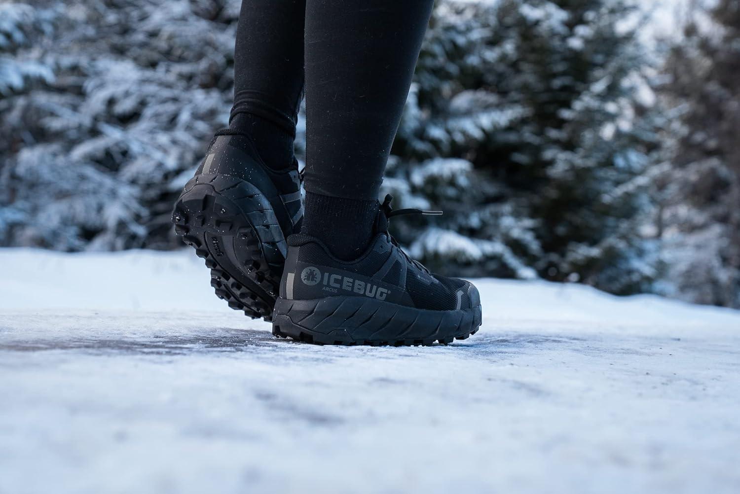 imageIcebug Womens Arcus BUGrip GTX Trail Running Shoe with Carbide Studded Traction SoleTrue Black