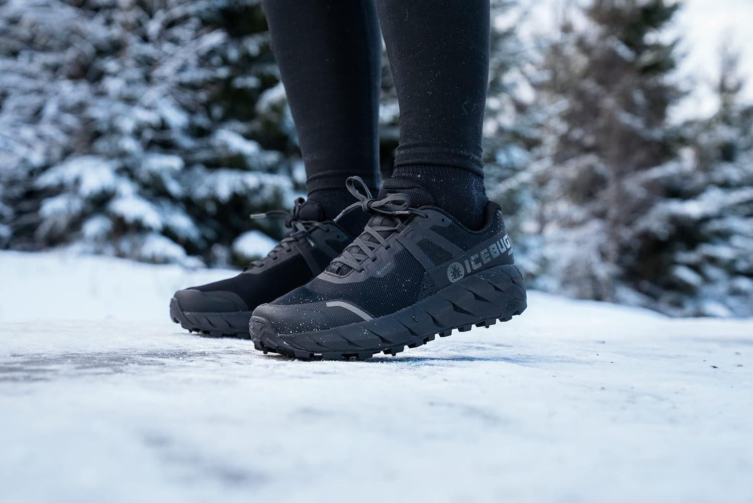 imageIcebug Womens Arcus BUGrip GTX Trail Running Shoe with Carbide Studded Traction SoleTrue Black