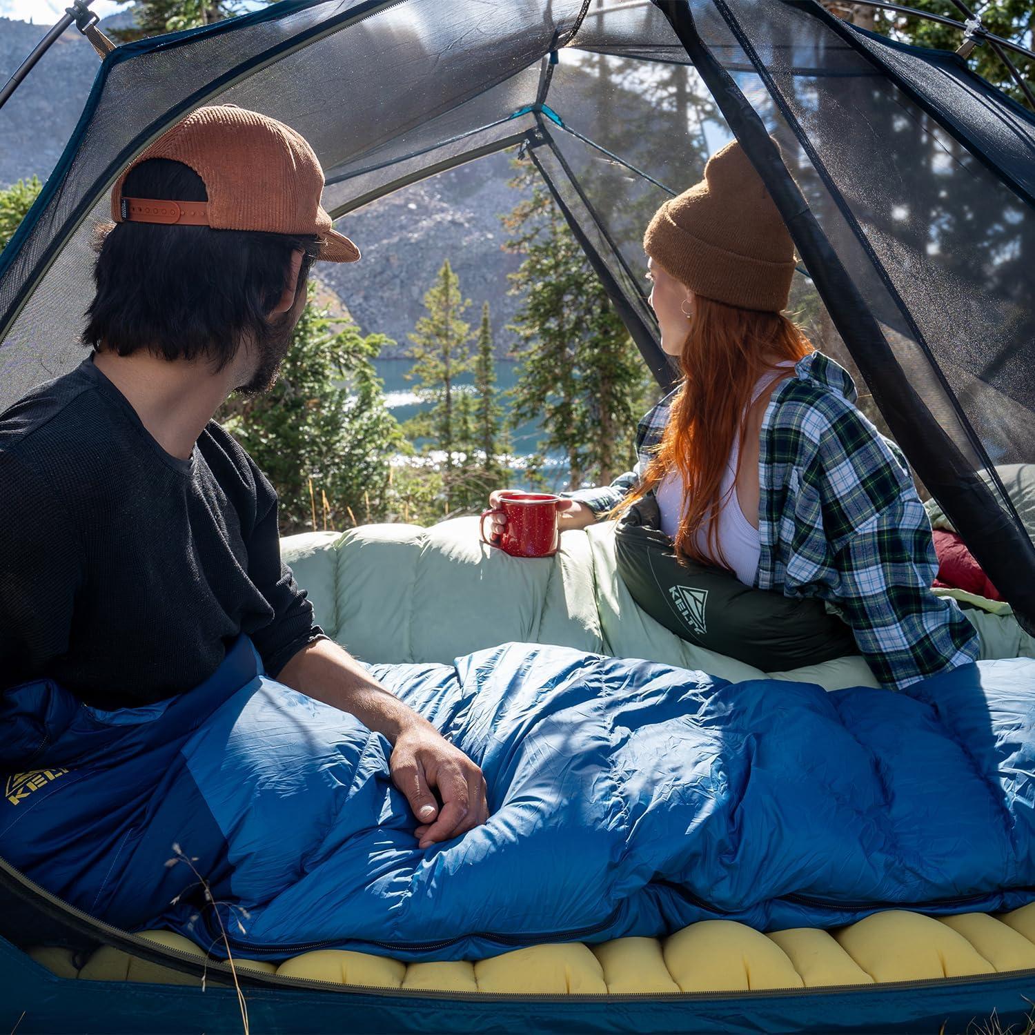 imageKelty Cosmic 20 Down Mummy Sleeping Bag for Backpacking Campers 550 Fill Power Recycled Fabrics with PFASFree DWR Designed in Sunny ColoradoDark Blue