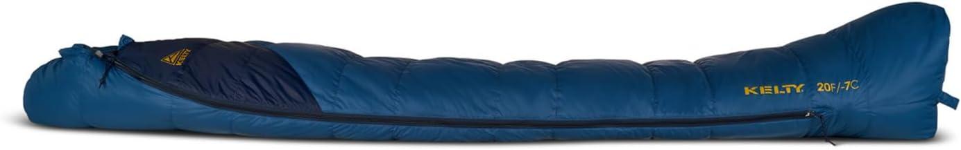 imageKelty Cosmic 20 Down Mummy Sleeping Bag for Backpacking Campers 550 Fill Power Recycled Fabrics with PFASFree DWR Designed in Sunny ColoradoDark Blue