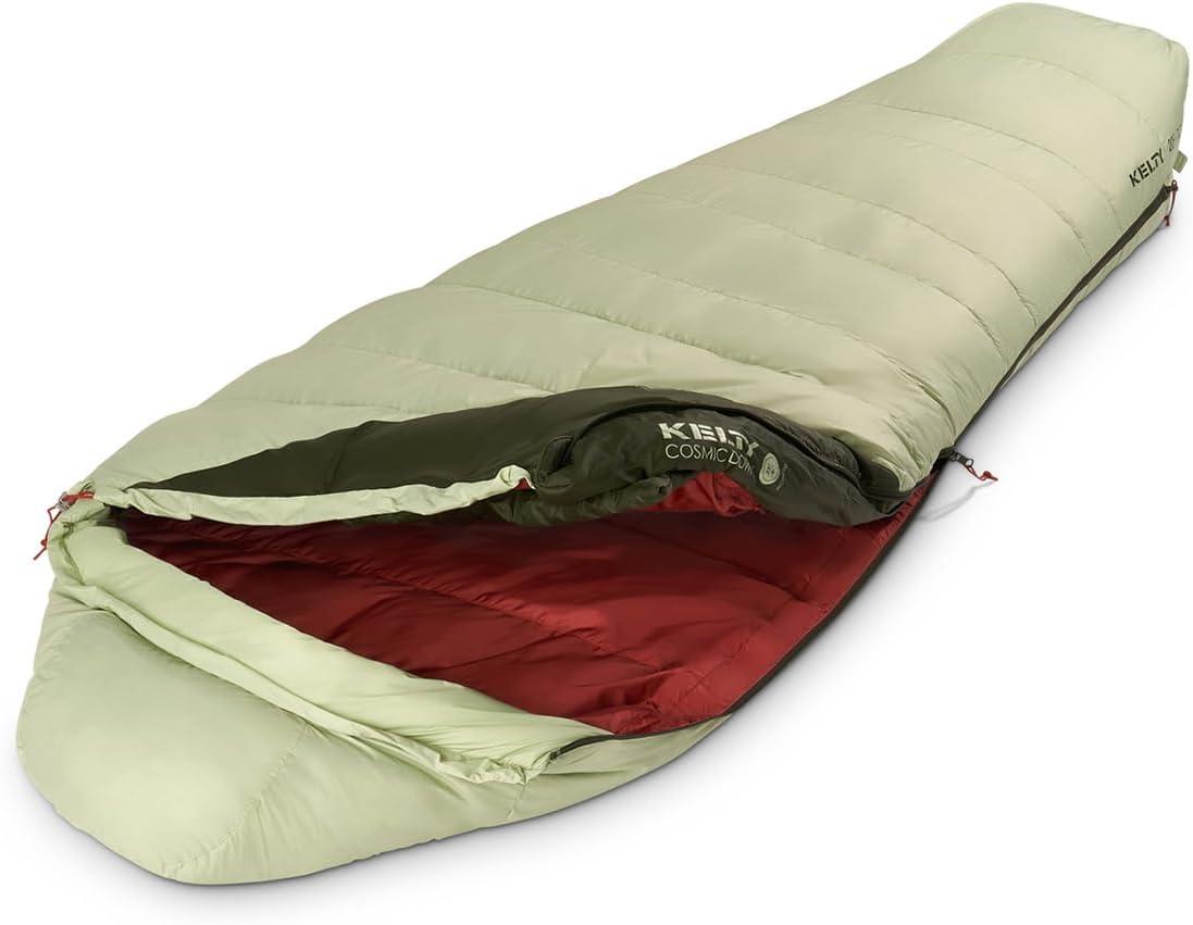 imageKelty Cosmic 20 Down Mummy Sleeping Bag for Backpacking Campers 550 Fill Power Recycled Fabrics with PFASFree DWR Designed in Sunny ColoradoLaurel Green