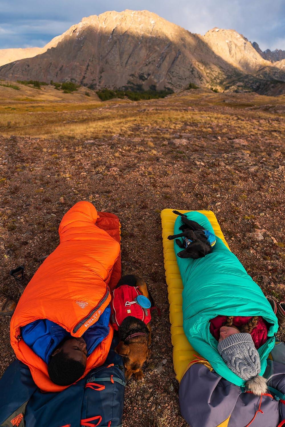 imageKelty Cosmic Ultra 20 Degree Sleeping Bag 800 Dridown Premium Thermal Efficiency Soft to Touch Large Footbox Environmental and Health Friendly C0 and PFCFree DWR Compression Stuff Sack ampamp MoreLong