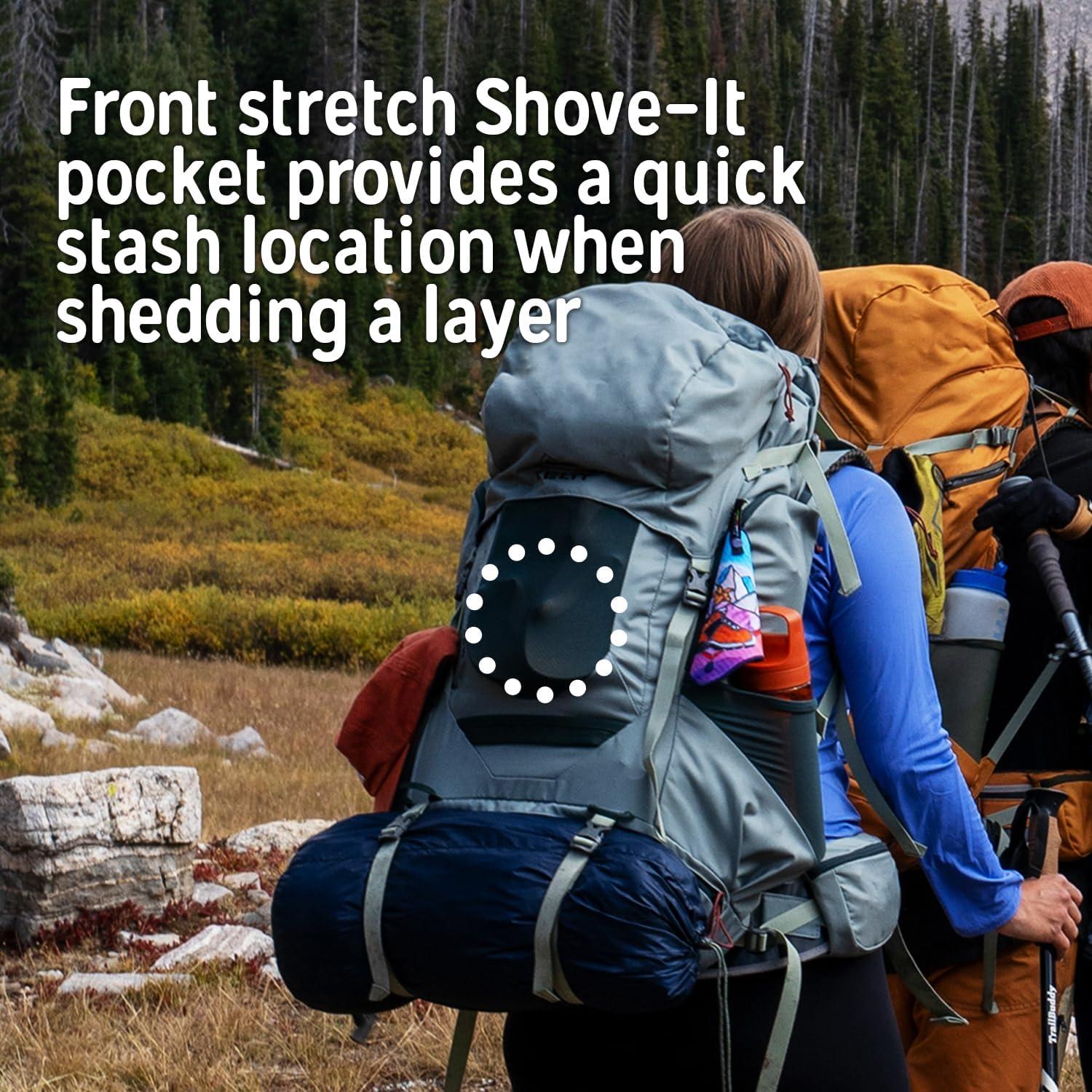 imageKelty Glendale 65L 105L Multiday Backpacking Thru Hiking Pack Adjustable Suspension Customized Fit Pageant Blue 105LSea Spray