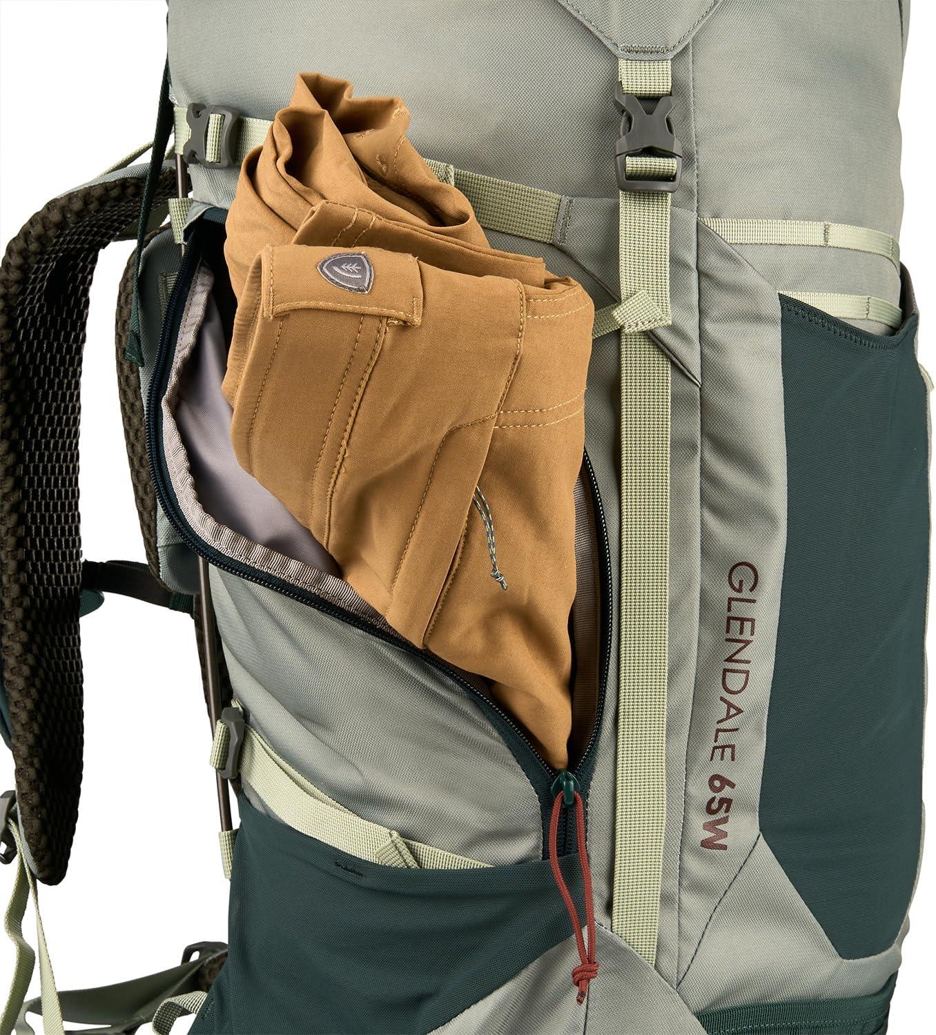 imageKelty Glendale 65L 105L Multiday Backpacking Thru Hiking Pack Adjustable Suspension Customized Fit Pageant Blue 105LSea Spray