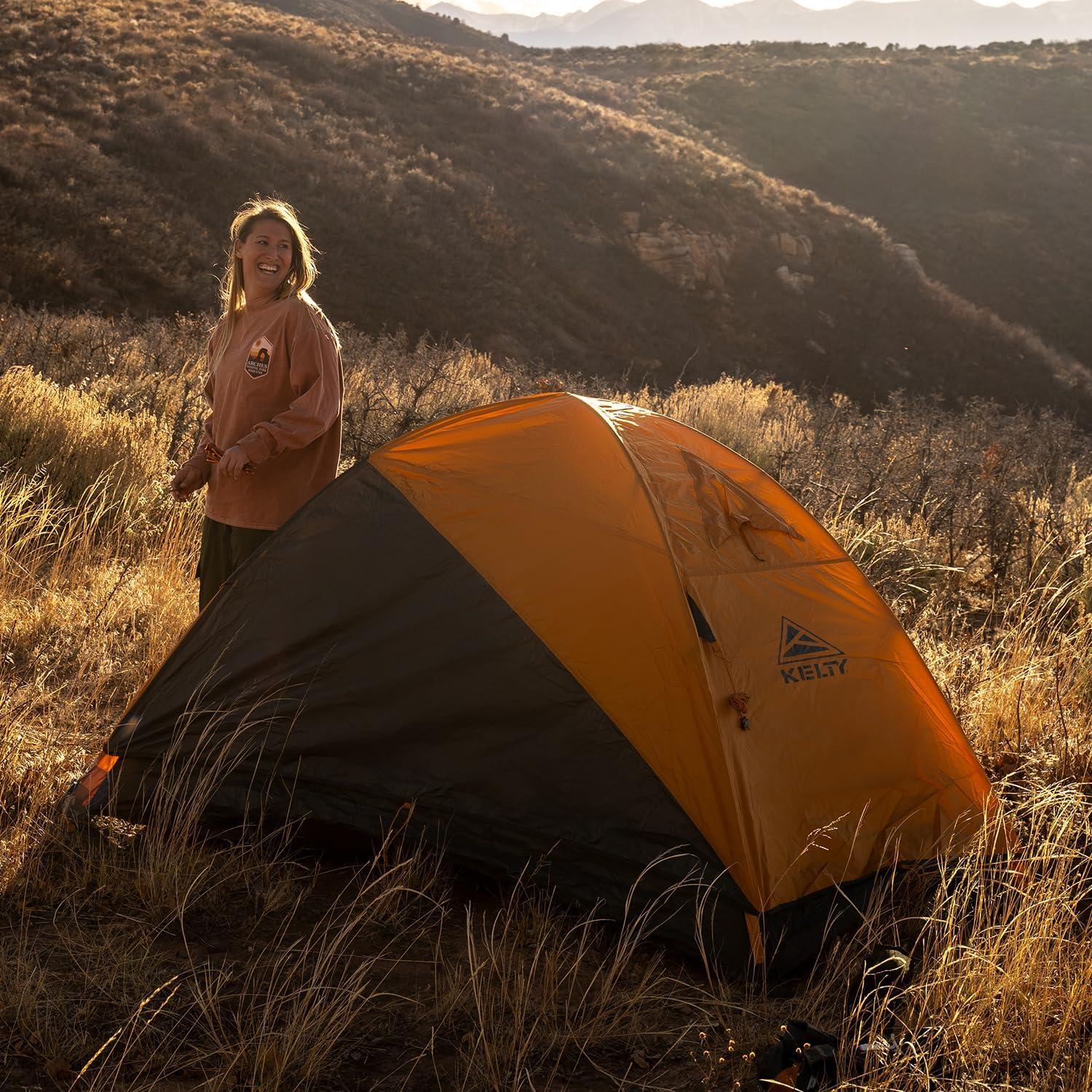 imageKelty Grand Mesa 2P or 4P Backpacking Tent 3 Season Camping Thru Hiking Shelter Aluminum Pole Frame Single Door Vestibule 2024 Model2 Person