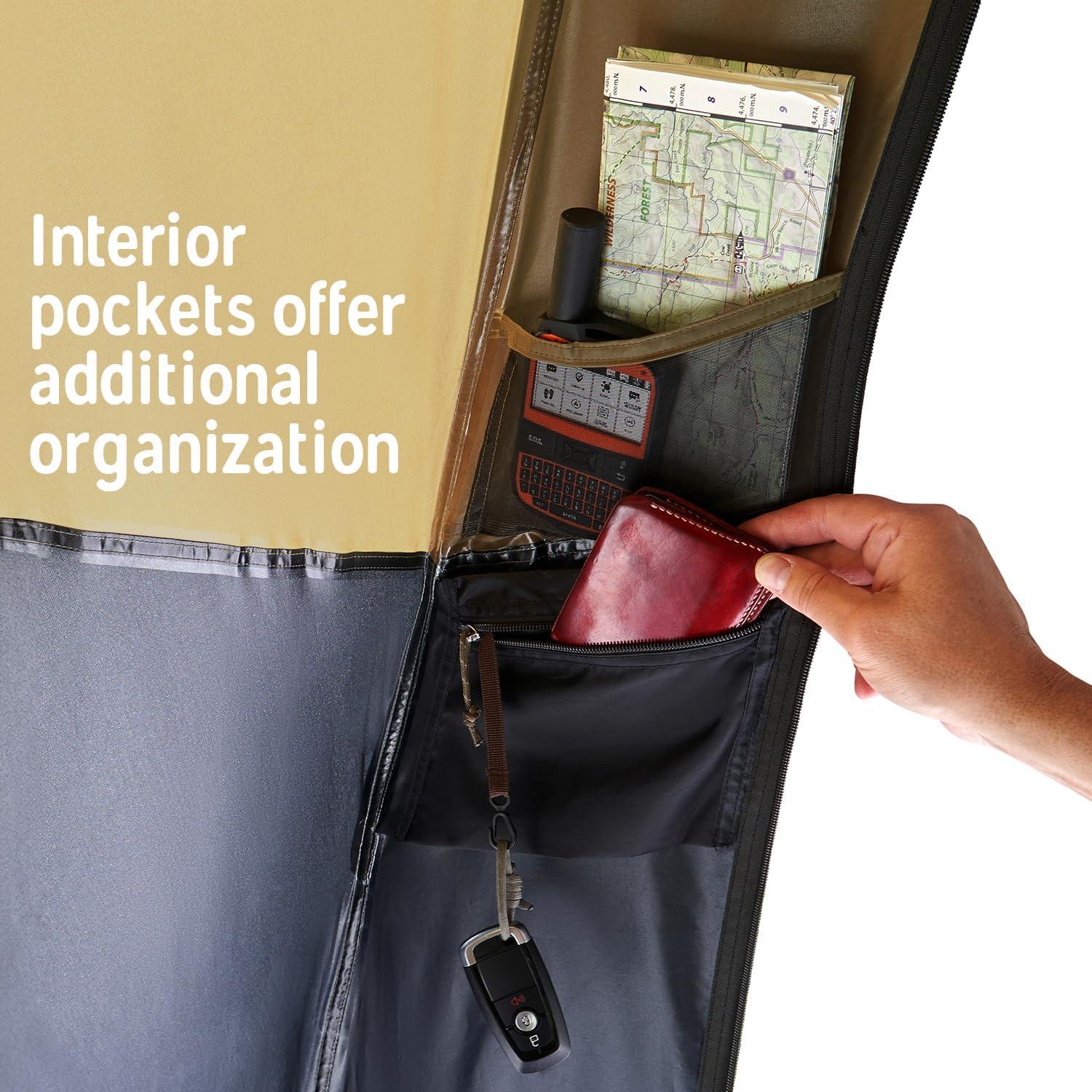 imageKelty Highroads Overlanding Shelter Universal Mount Car Camping Tent with Large Zippered Entry Aluminum Frame Adjustable Walls and Windows UV Protection Rainproof Stuff Duffel Included 2024Highroads Shelter Aluminum Frame