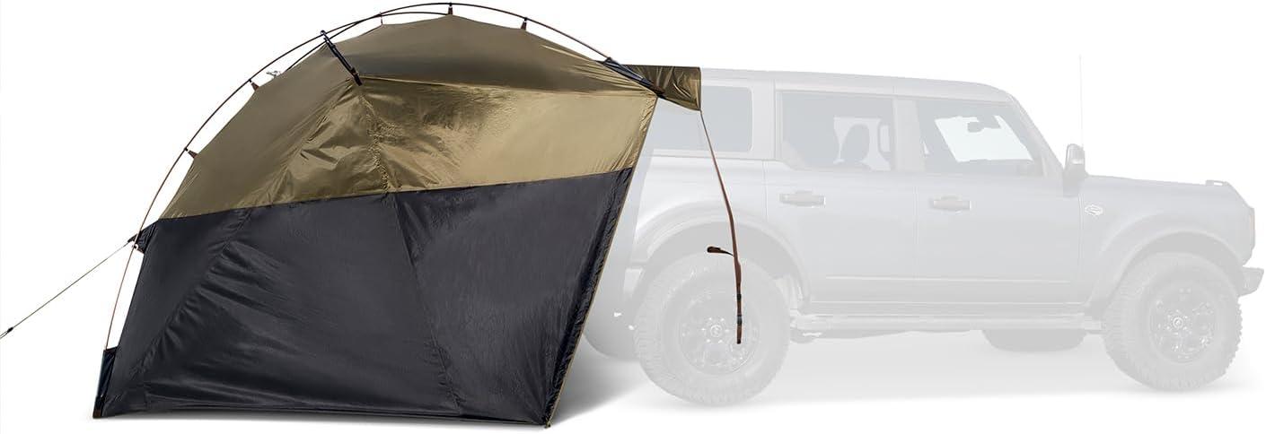 imageKelty Highroads Overlanding Shelter Universal Mount Car Camping Tent with Large Zippered Entry Aluminum Frame Adjustable Walls and Windows UV Protection Rainproof Stuff Duffel Included 2024Highroads Shelter Aluminum Frame