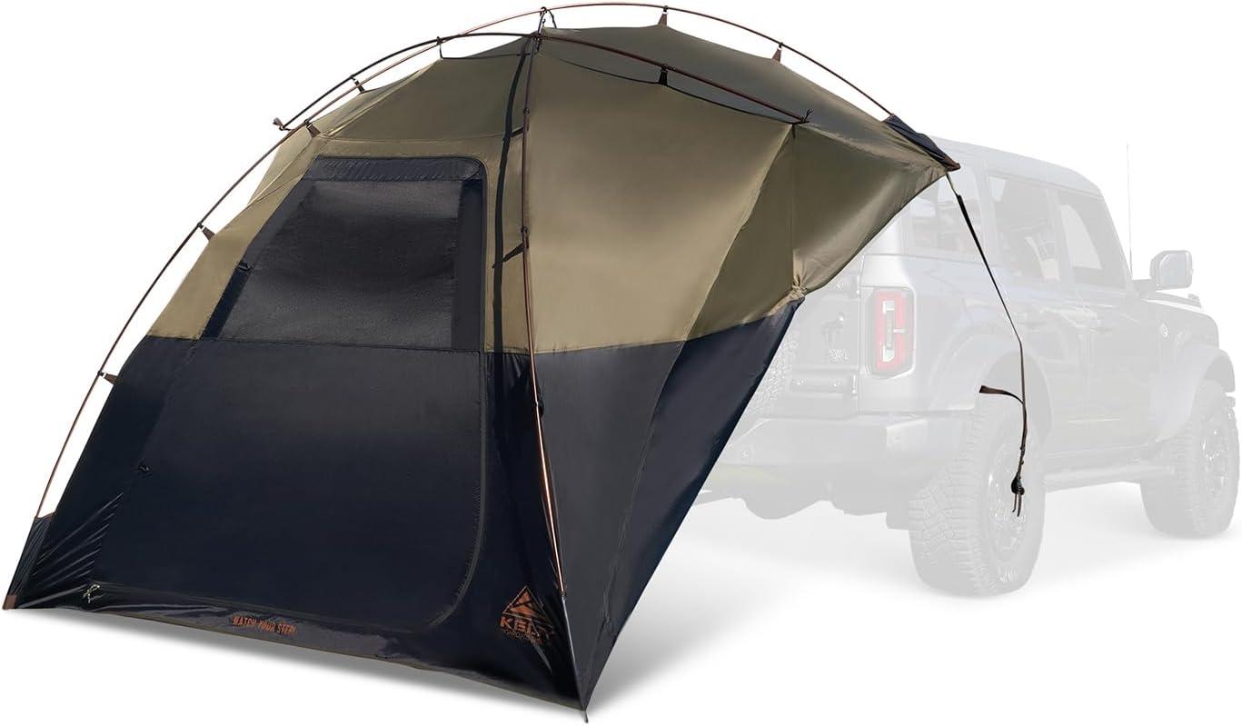 imageKelty Highroads Overlanding Shelter Universal Mount Car Camping Tent with Large Zippered Entry Aluminum Frame Adjustable Walls and Windows UV Protection Rainproof Stuff Duffel Included 2024Highroads Shelter Aluminum Frame