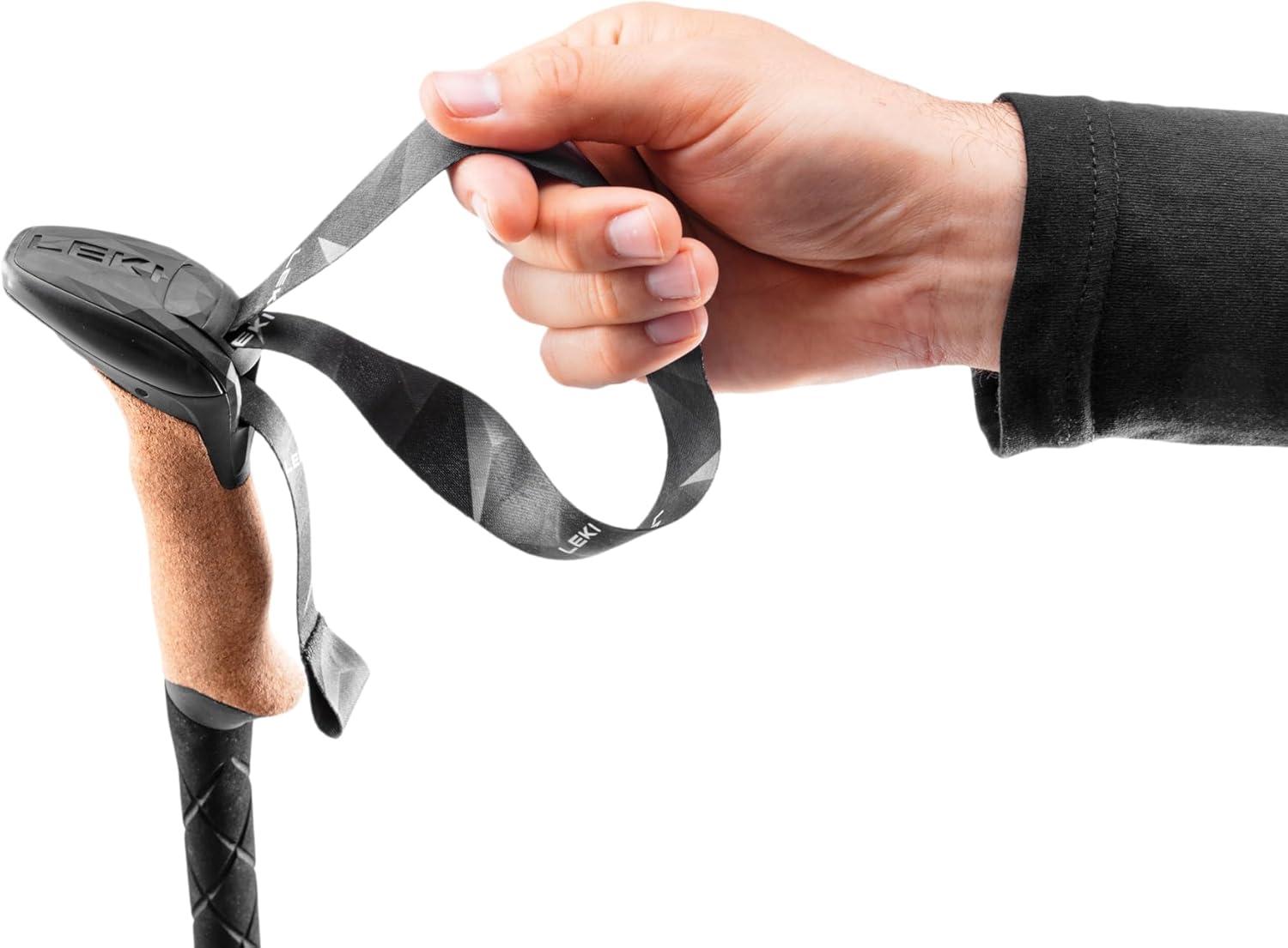 imageLEKI Black Series Carbon Adjustable Lightweight Walking Poles for Trekking ampamp HikingBlackGrayAnthracite