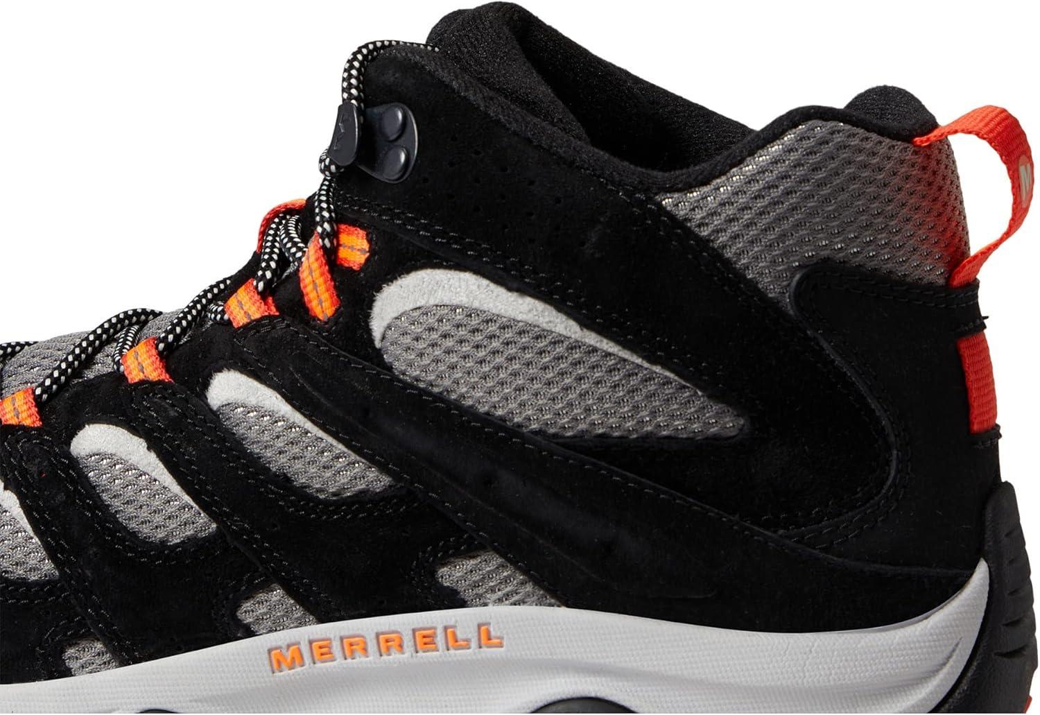 imageMerrell Mens Moab 3 Mid Hiking BootBlackTangerine