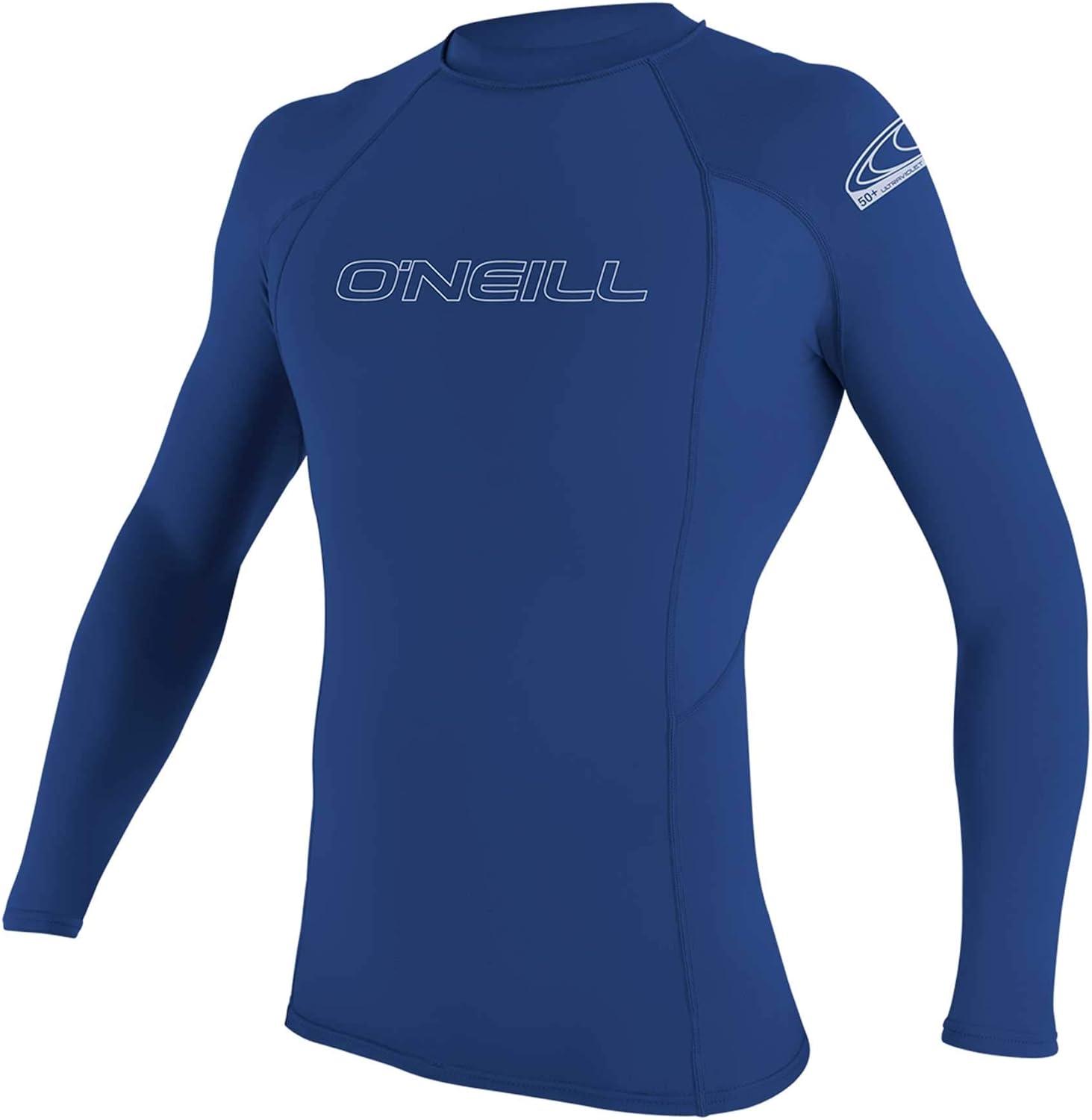 imageONeill Mens Basic Skins UPF 50 Long Sleeve Rash GuardPacific