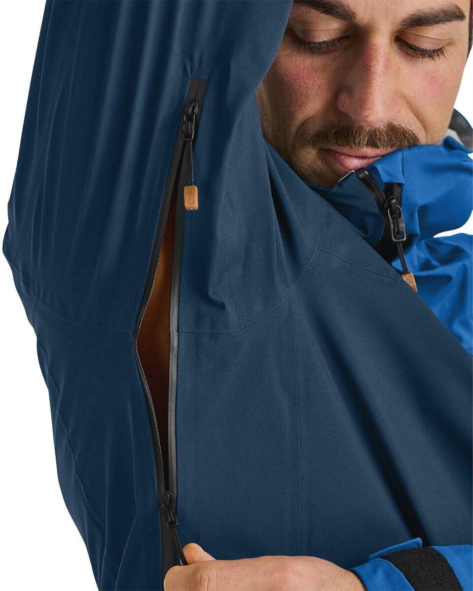 imageOrtovox Mens 3L Ortler Jacket Waterproof Windproof High Alpine Hooded Hardshell Jacket for Ski Touring MountaineeringDeep Ocean