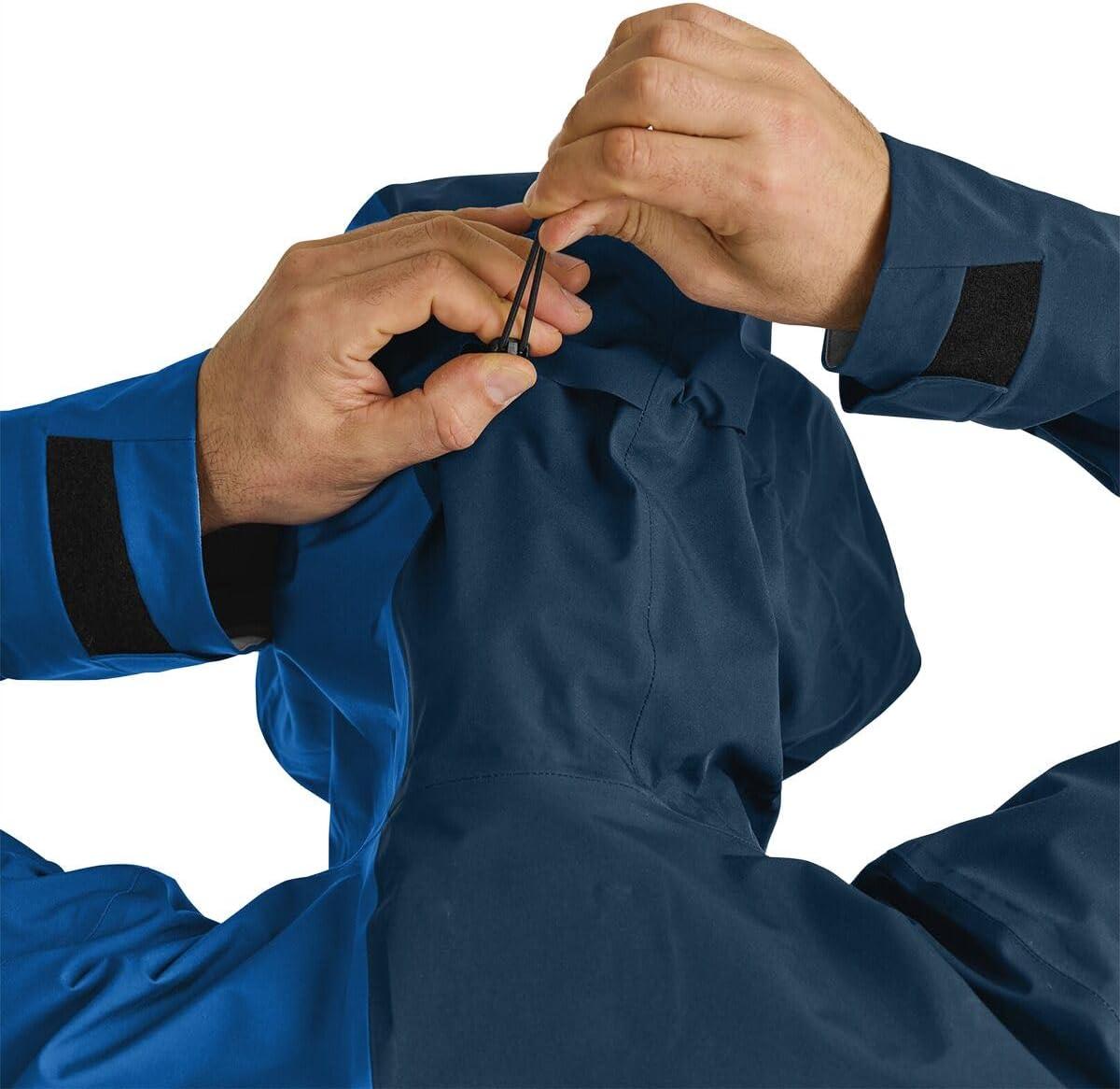 imageOrtovox Mens 3L Ortler Jacket Waterproof Windproof High Alpine Hooded Hardshell Jacket for Ski Touring MountaineeringDeep Ocean