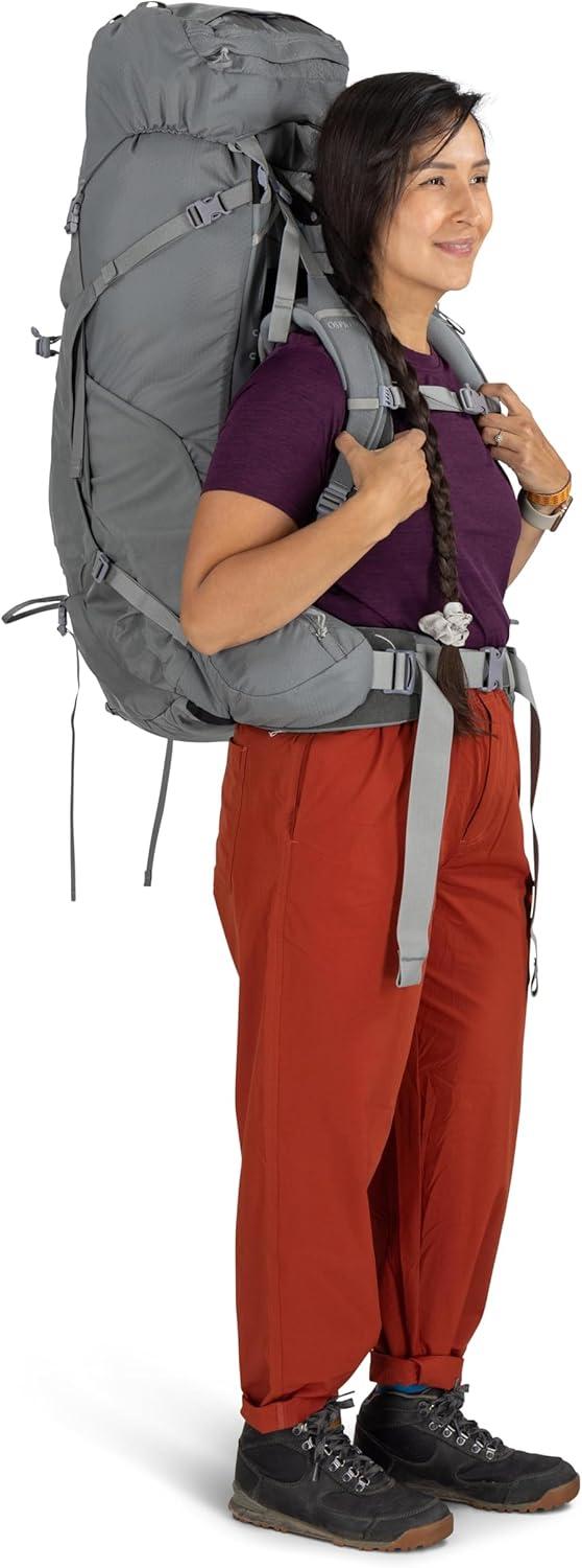 imageOsprey Ariel 65L Womens Backpacking Backpack Black WML Extended FitMedium Gray