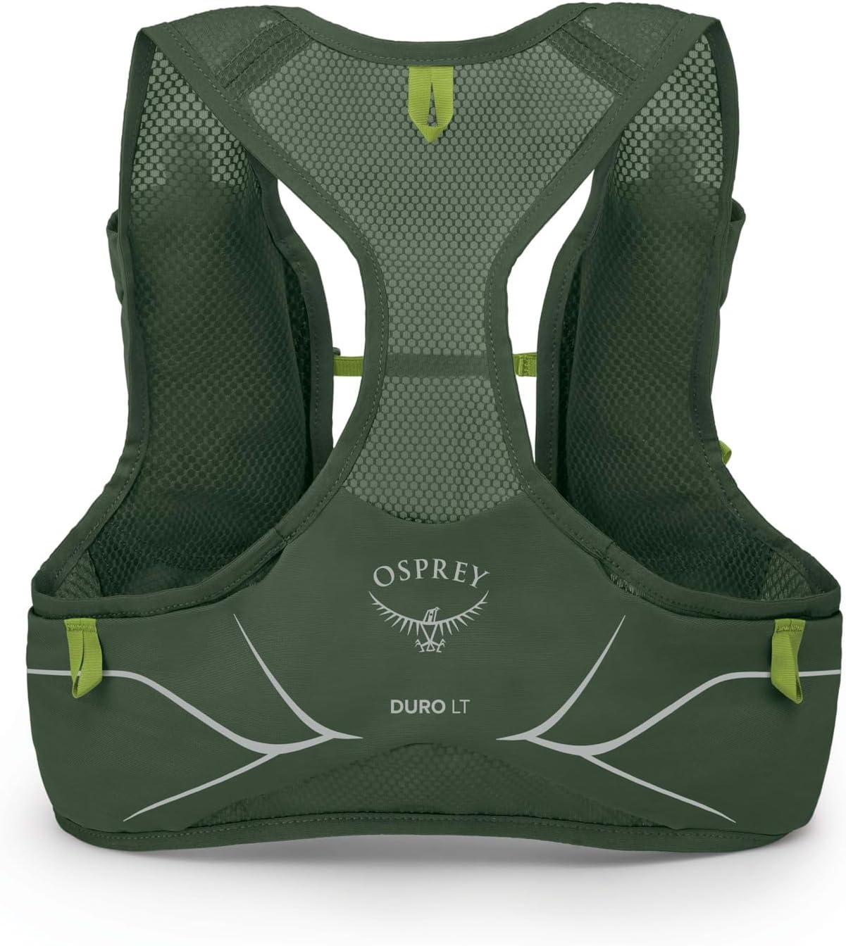 imageOsprey Duro LT Mens Running Hydration Vest with Hydraulics Soft FlasksSeaweed GreenLimon