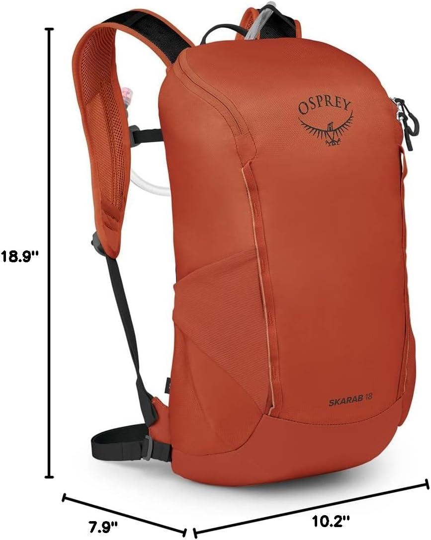 imageOsprey Skarab Mens Hiking Backpack with Hydraulics ReservoirFirestarter Orange