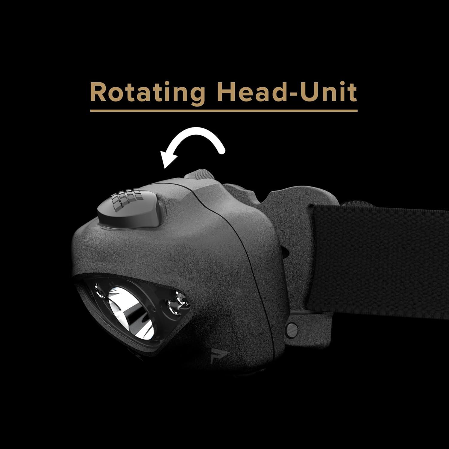 imagePrinceton Tec Vizz Headlamp 550 Lumen Dimmable LED IPX7 Water Resistance Essential Outdoor Accessory for Hiking Backpacking Camping Running and Safety Preparedness Green New VersionBlack