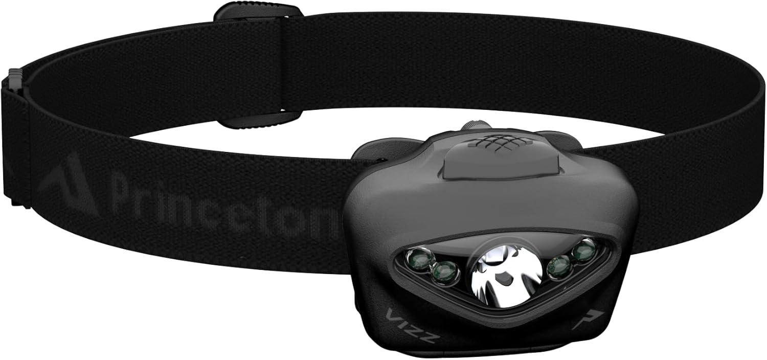 imagePrinceton Tec Vizz Headlamp 550 Lumen Dimmable LED IPX7 Water Resistance Essential Outdoor Accessory for Hiking Backpacking Camping Running and Safety Preparedness Green New VersionBlack
