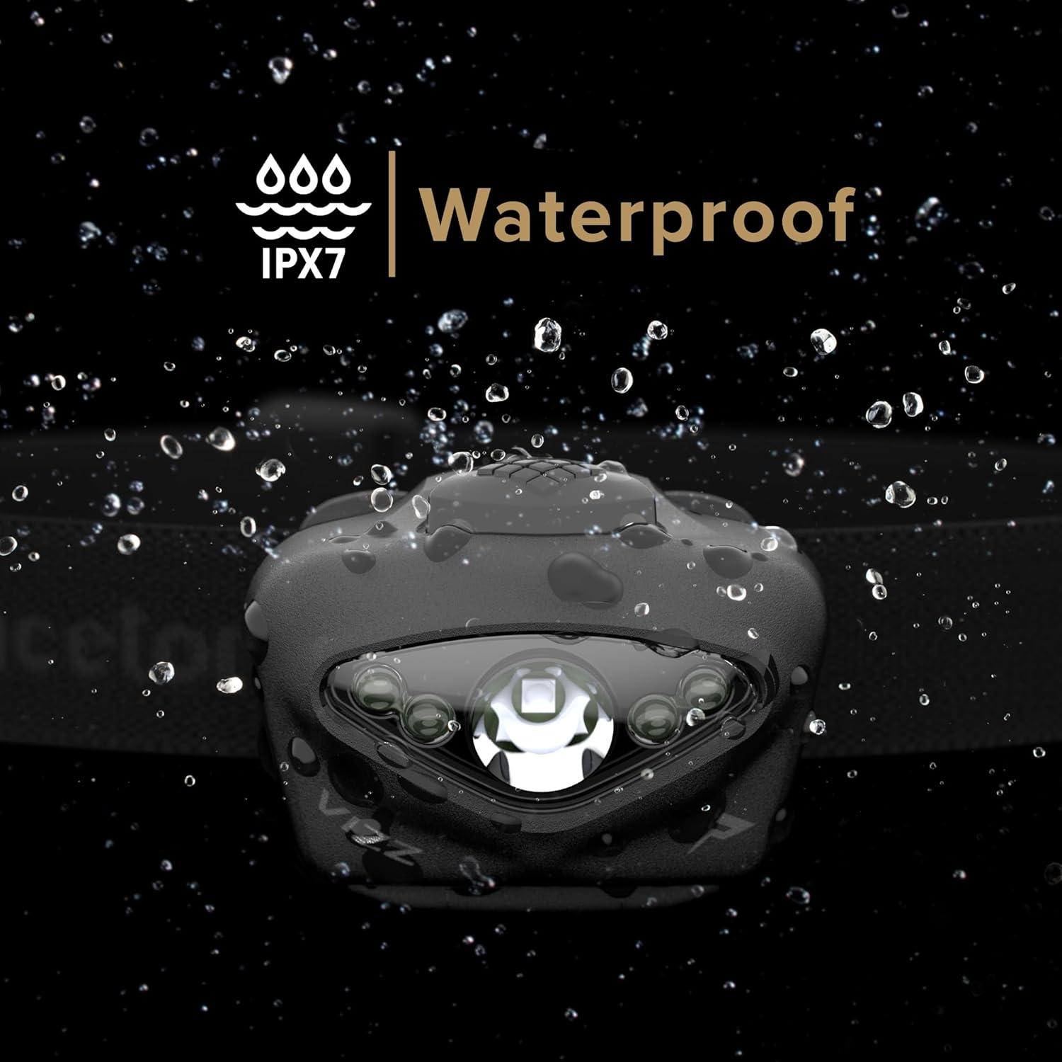 imagePrinceton Tec Vizz Headlamp 550 Lumen Dimmable LED IPX7 Water Resistance Essential Outdoor Accessory for Hiking Backpacking Camping Running and Safety Preparedness Green New VersionBlack