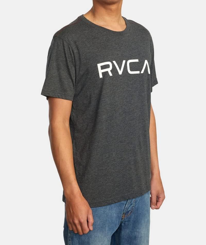 imageRVCA Mens Red Stitch Graphic Crew TShirtBlackWhite S125