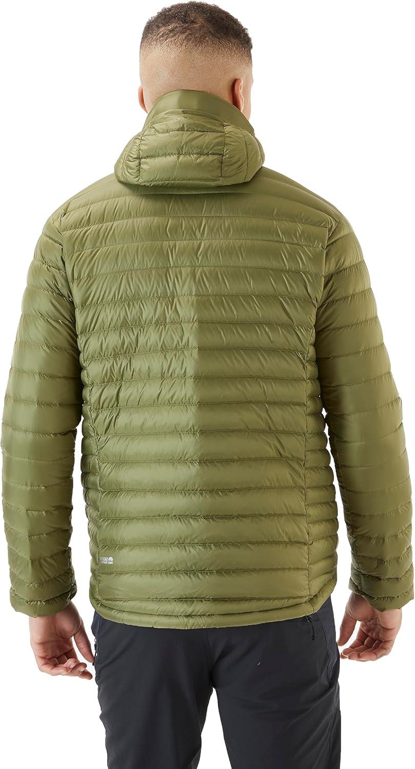 imageRab Mens Microlight Alpine 700Fill Down Hooded Puffer Jacket for Hiking ampamp SkiingChlorite Green