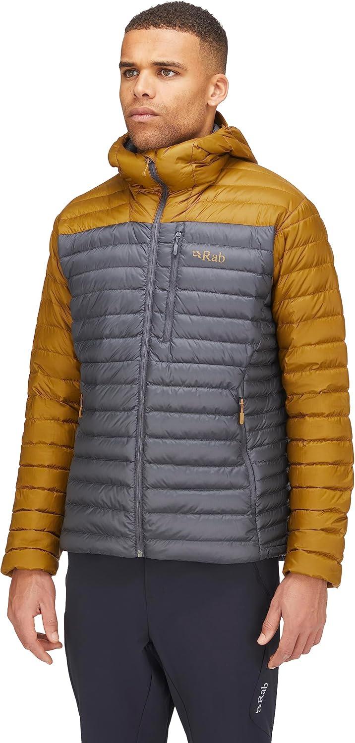 imageRab Mens Microlight Alpine 700Fill Down Hooded Puffer Jacket for Hiking ampamp SkiingFootprintGraphene