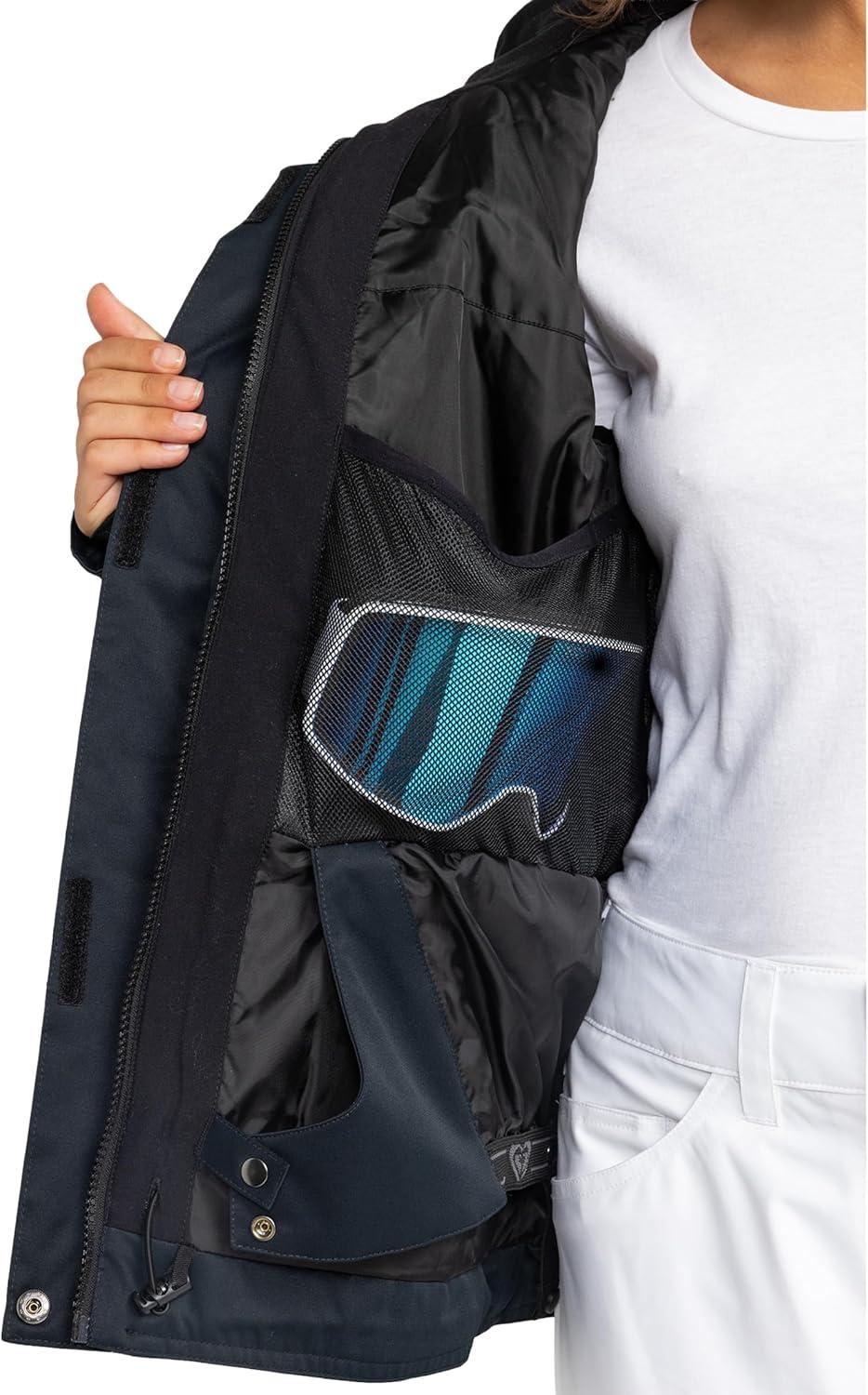 imageRoxy womens Billie Jacket 10k Waterproof Snow Jacket Tailored Fit Pfasfree InsulatedAnthracite