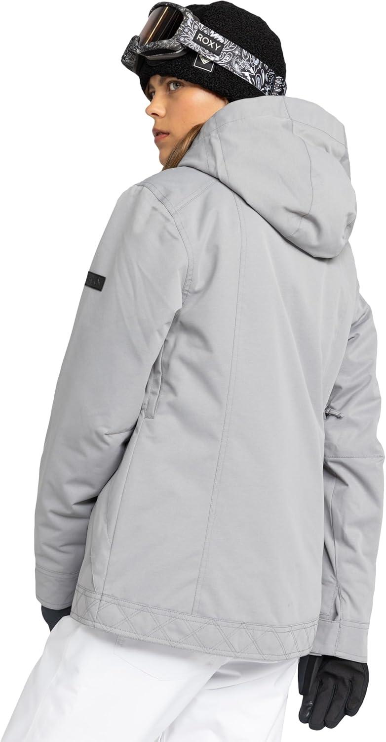 imageRoxy womens Billie Jacket 10k Waterproof Snow Jacket Tailored Fit Pfasfree InsulatedGrey