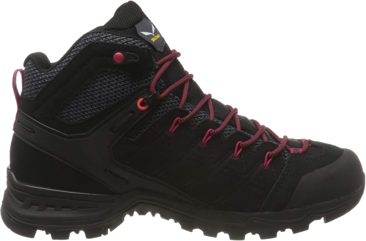 imageSalewa Mens Alp Mate Mid Waterproof Trekking ampamp Hiking BootBlack Out Virtual Pink