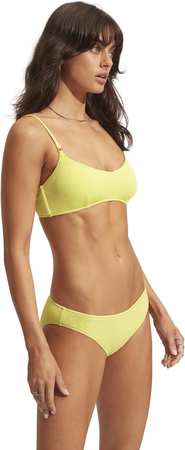 imageSeafolly Womens Standard Bralette Bikini Top Swimsuit with Clip BackSea Dive Wild Lime