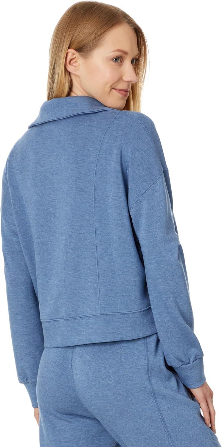 imageTravisMathew Womens Skyloft Soft 12 ZipHeather Moonlight Blue