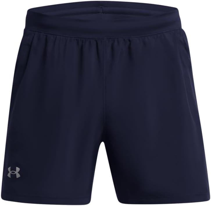 imageUnder Armour Mens Launch Run 5quot Shorts410 Midnight Navy Midnight Navy Reflective