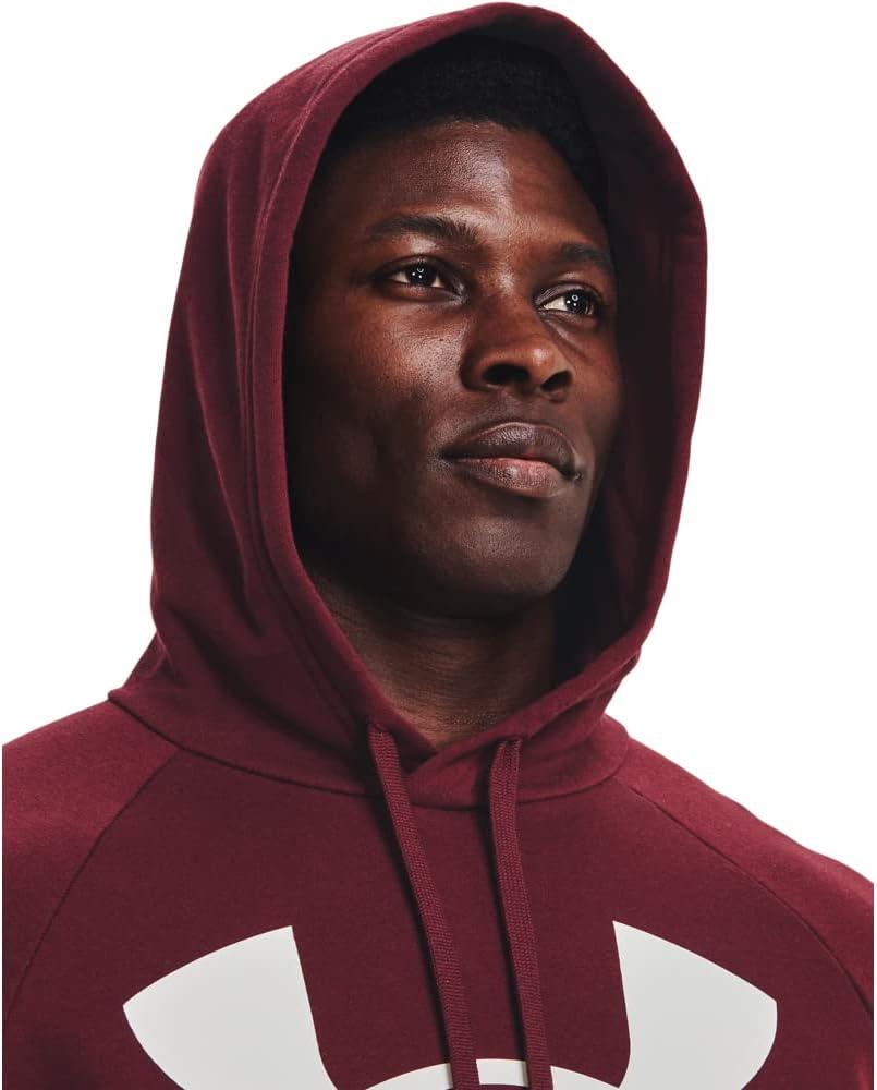 imageUnder Armour Mens Rival Fleece Sportstyle Logo Hoodie690 Chestnut Red Onyx White