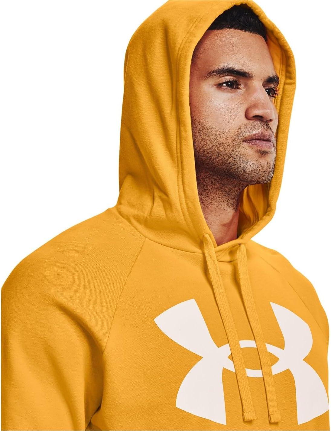 imageUnder Armour Mens Rival Fleece Sportstyle Logo Hoodie782 Rise Onyx White