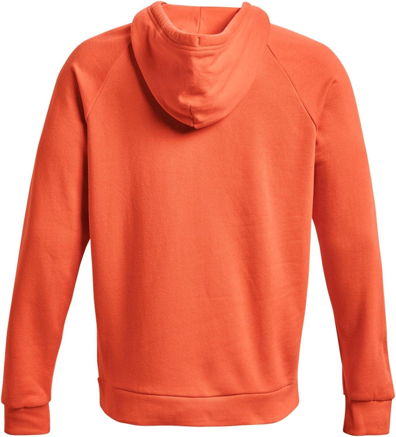 imageUnder Armour Mens Rival Fleece Sportstyle Logo Hoodie866 Orange Blast Onyx White