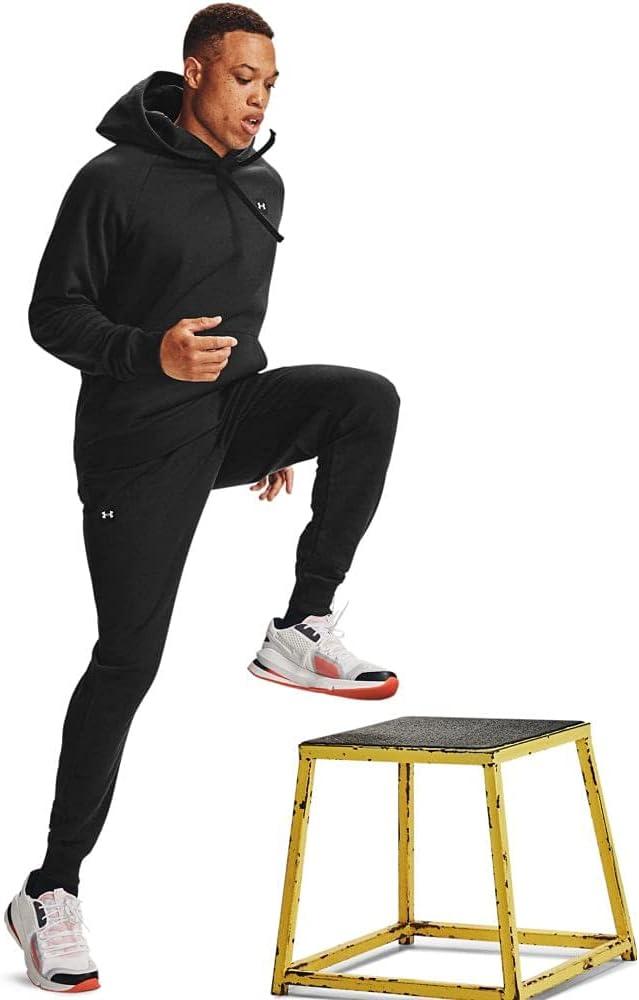 imageUnder Armour Mens Rival Fleece Sportstyle Logo HoodieBlack 001Onyx White