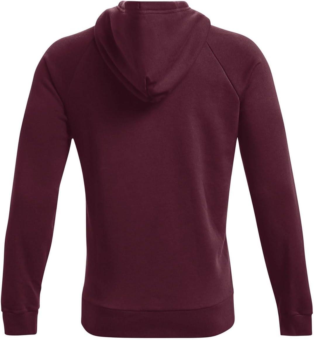 imageUnder Armour Mens Rival Fleece Sportstyle Logo HoodieDark Maroon 601Onyx White