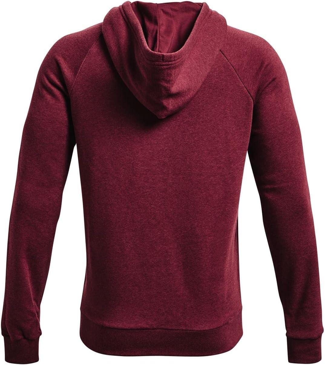 imageUnder Armour Mens Rival Fleece Sportstyle Logo HoodieLeague Red Light Heather 626Onyx White