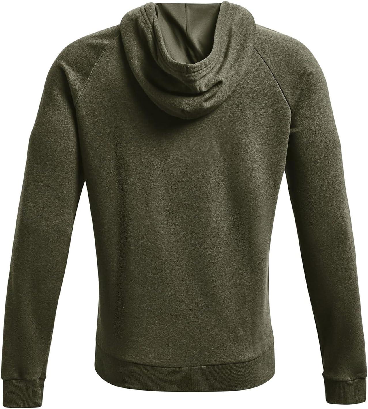 imageUnder Armour Mens Rival Fleece Sportstyle Logo HoodieMarine Od Green Light Heather 390Onyx White