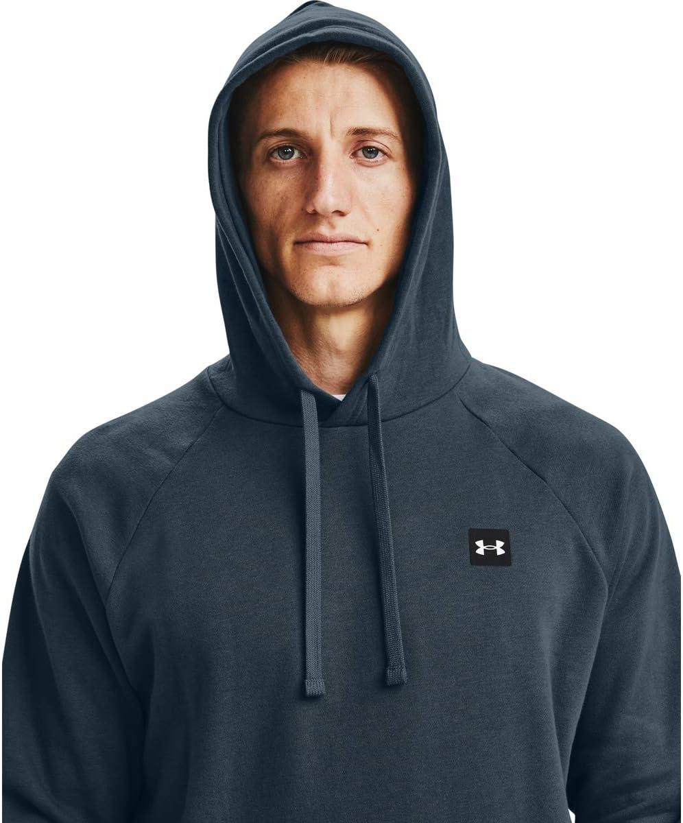 imageUnder Armour Mens Rival Fleece Sportstyle Logo HoodieMechanic Blue 467Onyx White