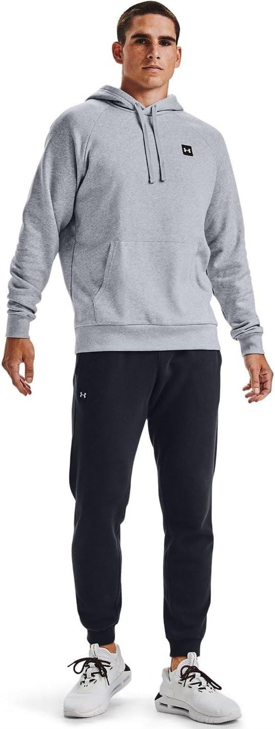 imageUnder Armour Mens Rival Fleece Sportstyle Logo HoodieMod Gray Light Heather 011Onyx White