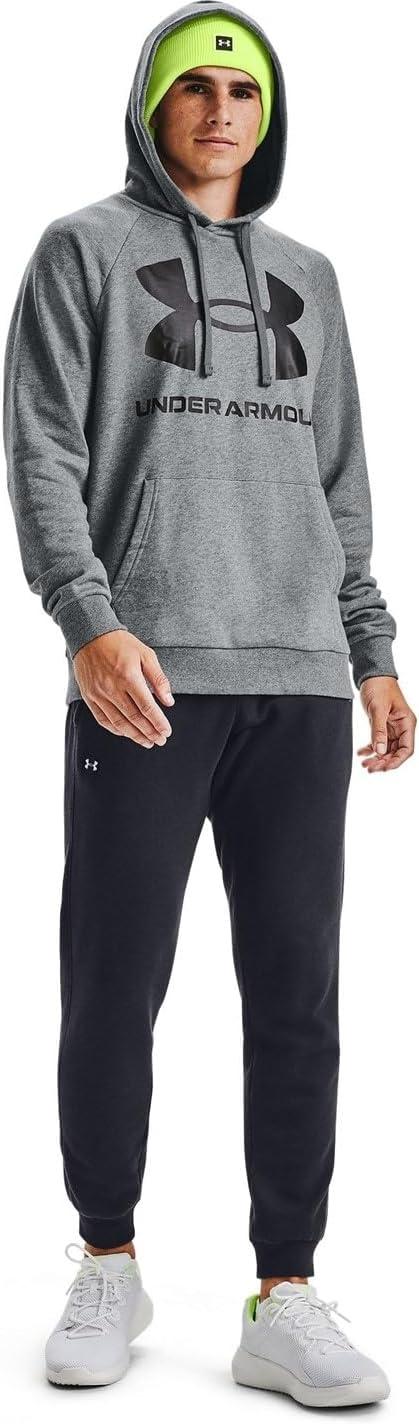 imageUnder Armour Mens Rival Fleece Sportstyle Logo HoodiePitch Gray Light Heather 012Black