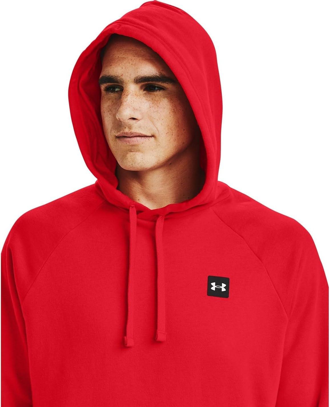 imageUnder Armour Mens Rival Fleece Sportstyle Logo HoodieRed 600Onyx White