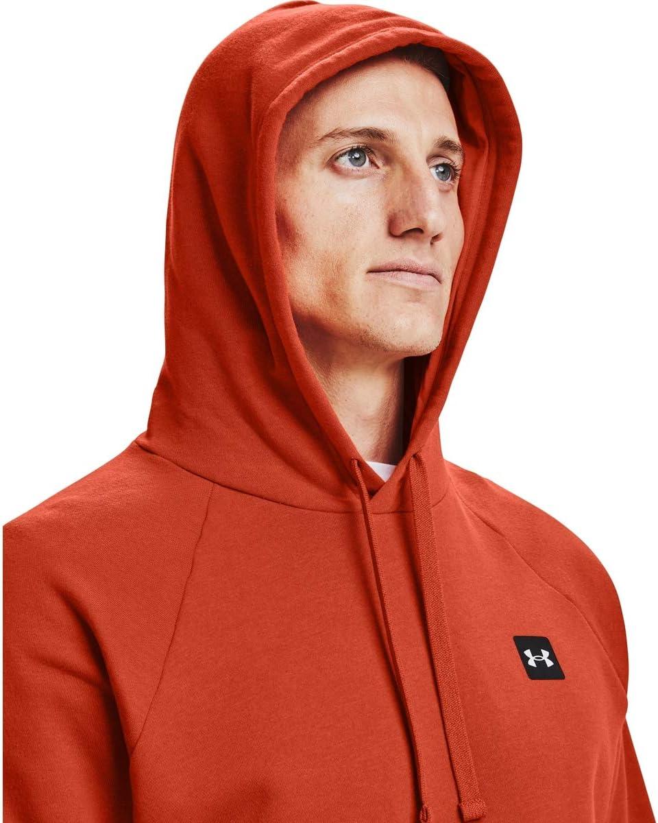 imageUnder Armour Mens Rival Fleece Sportstyle Logo HoodieRich Orange 830Onyx White