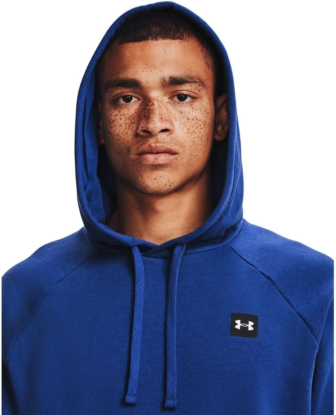 imageUnder Armour Mens Rival Fleece Sportstyle Logo HoodieTech Blue 432Onyx White